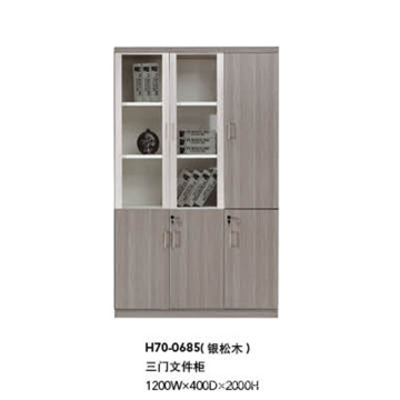 Wooden Office Furniture Filing Cabinet with Glass Doors (H70-0685)